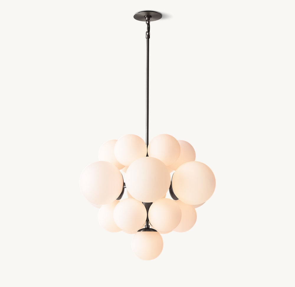 Opal Globe Cluster Chandelier