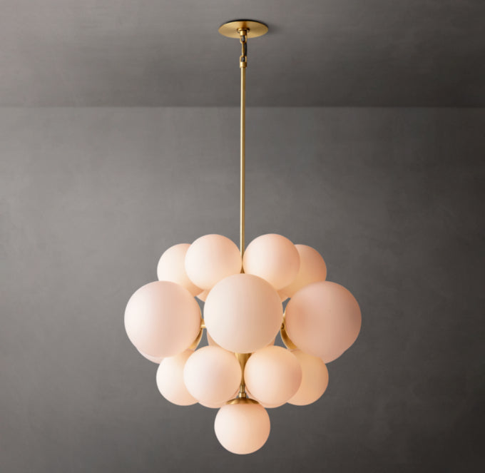 Opal Globe Cluster Chandelier