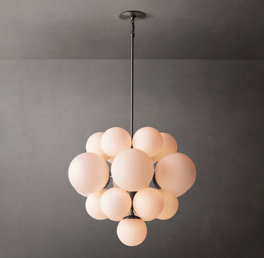 Opal Globe Cluster Chandelier