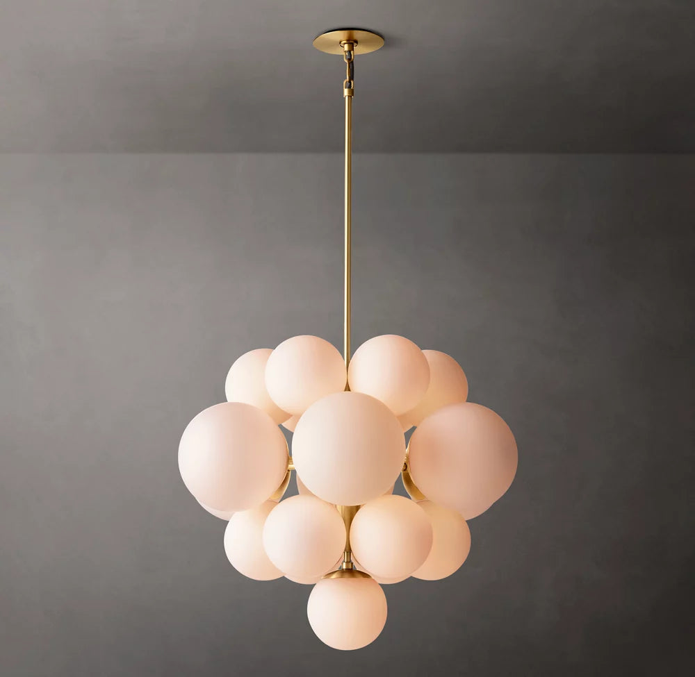 Opal Globe Cluster Chandelier