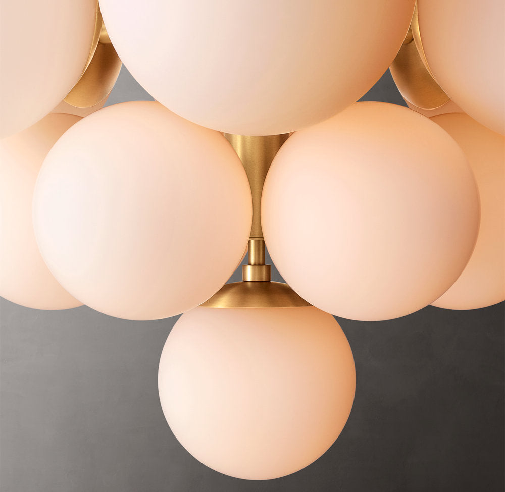 Opal Globe Cluster Chandelier