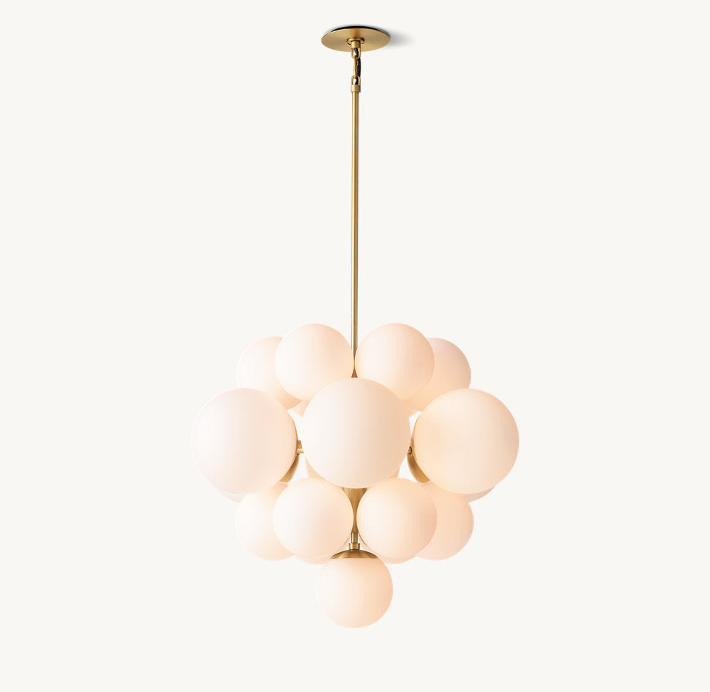 Opal Globe Cluster Chandelier