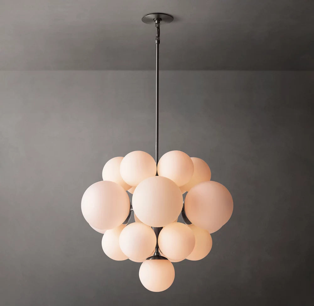 Opal Globe Cluster Chandelier