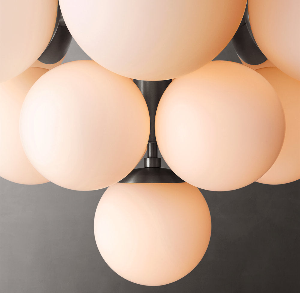 Opal Globe Cluster Chandelier