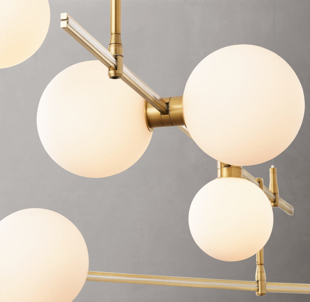 Opal Globe LED Halo Chandelier