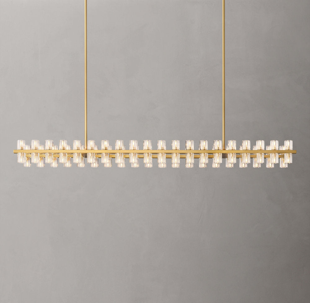 Optical Crystal Gallery Bar Chandelier