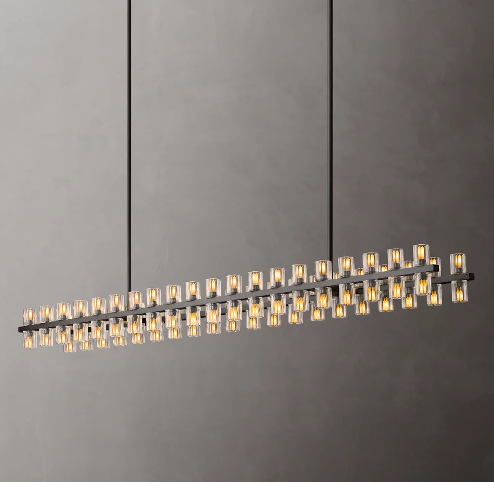 Optical Crystal Gallery Bar Chandelier