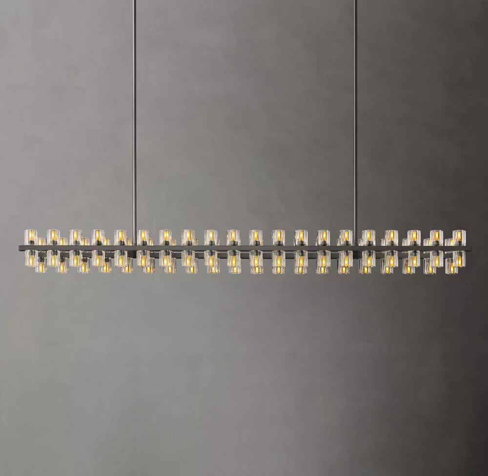 Optical Crystal Gallery Bar Chandelier