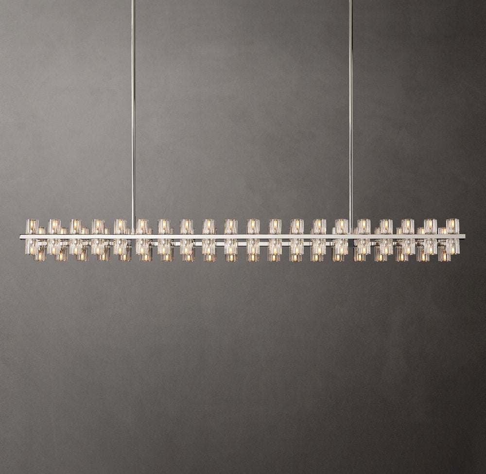 Optical Crystal Gallery Bar Chandelier