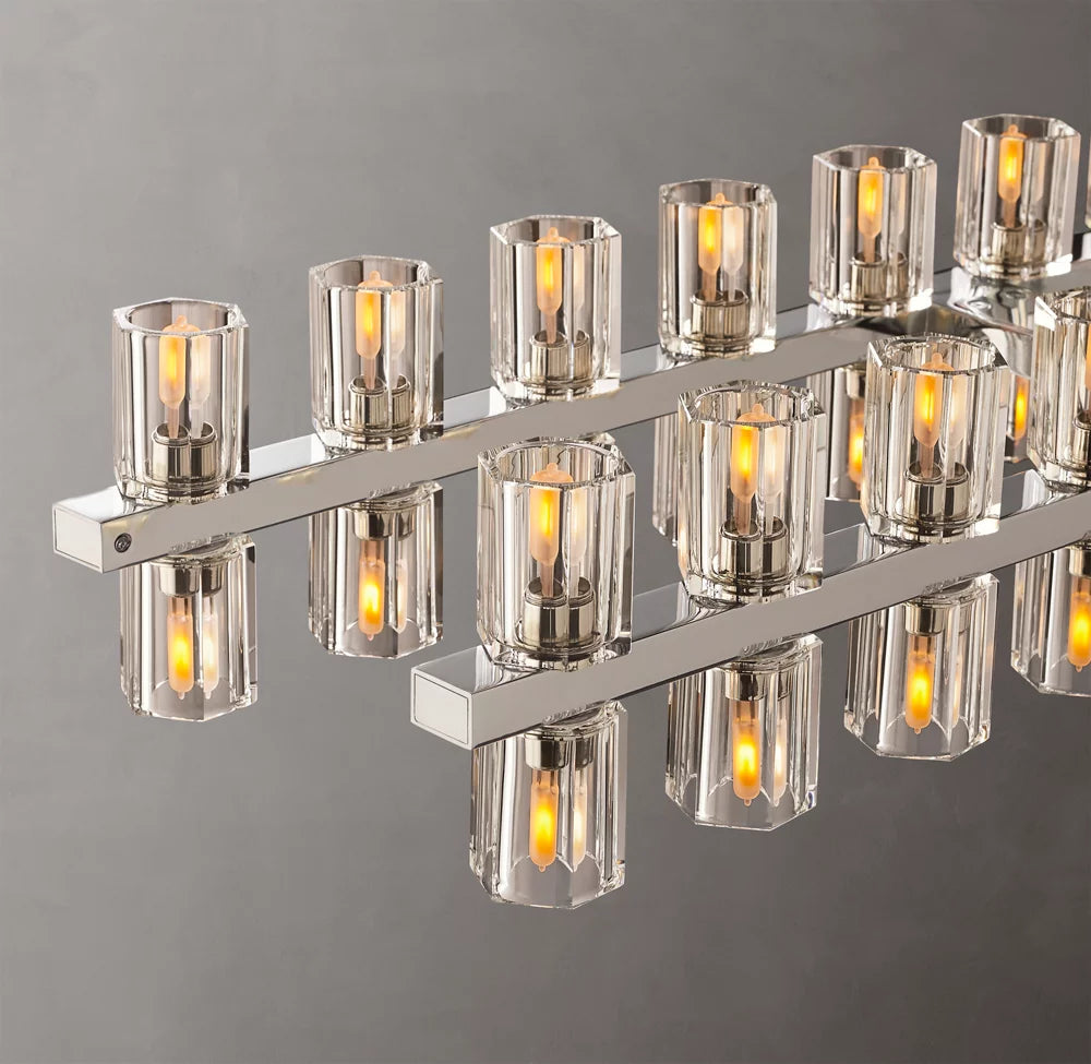 Optical Crystal Gallery Bar Chandelier