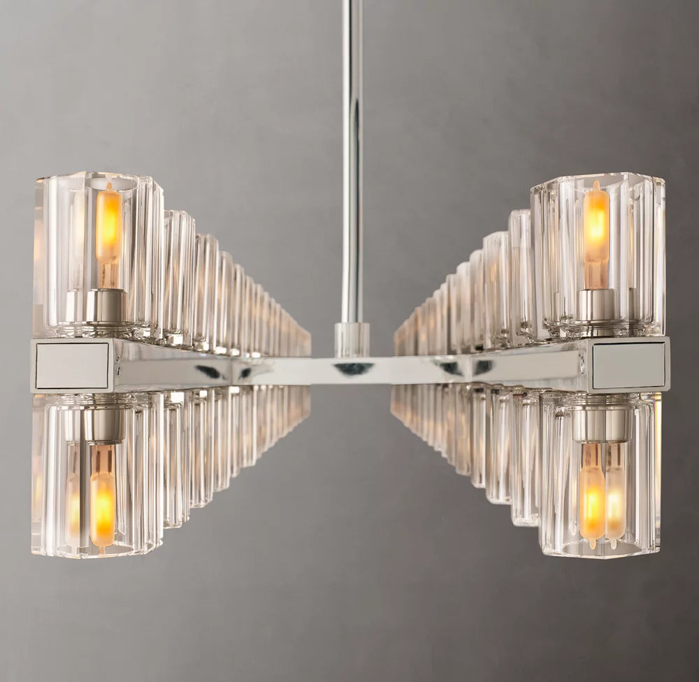 Optical Crystal Gallery Bar Chandelier