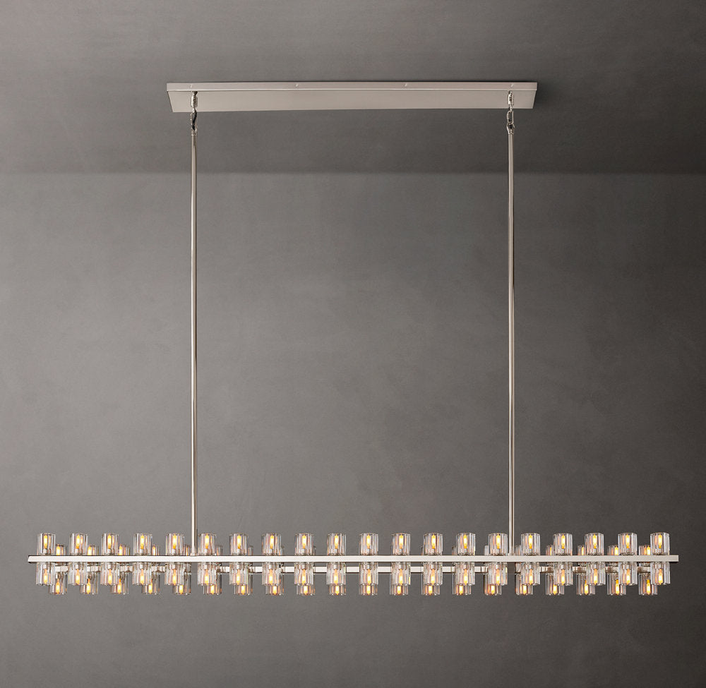 Optical Crystal Gallery Bar Chandelier