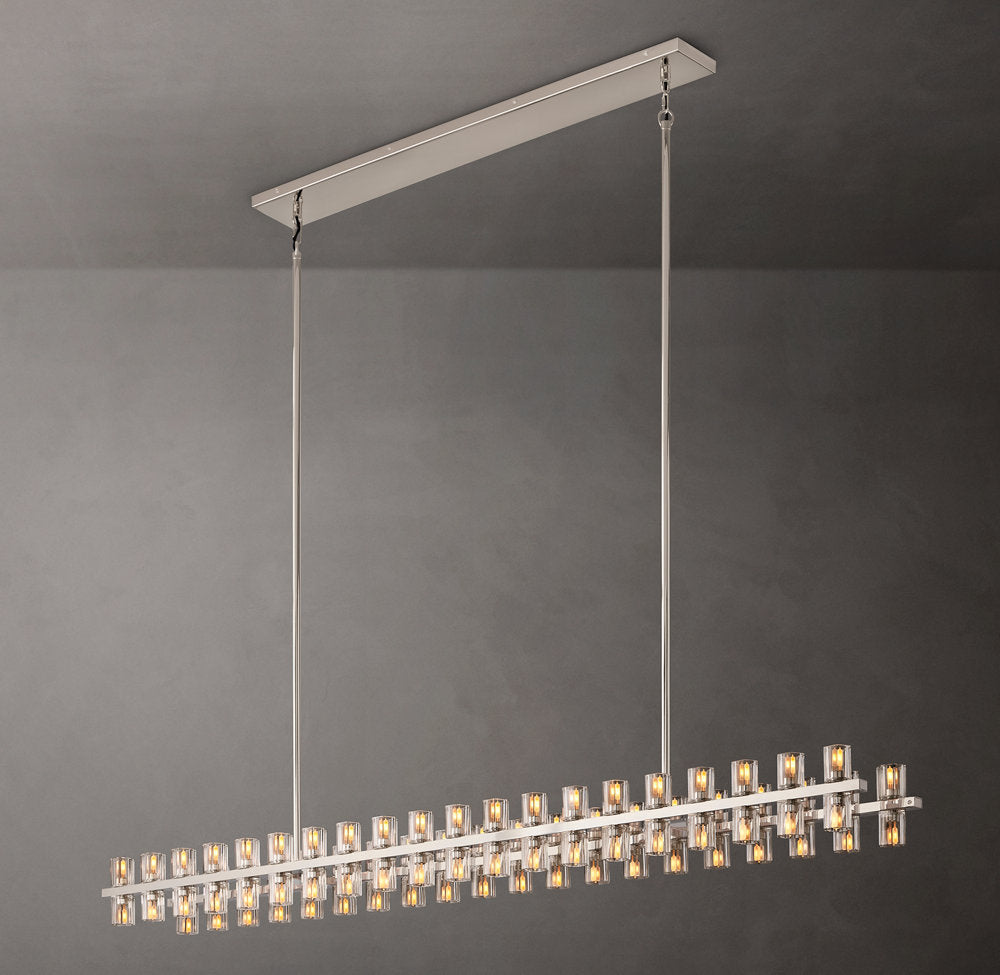 Optical Crystal Gallery Bar Chandelier