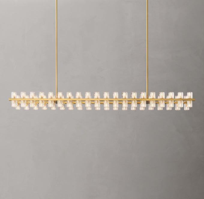 Optical Crystal Gallery Bar Chandelier