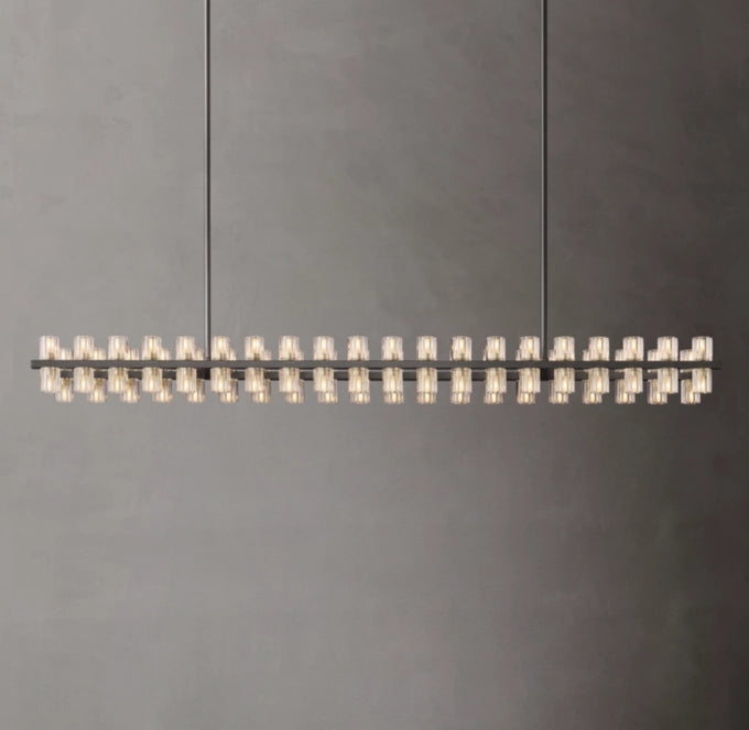 Optical Crystal Gallery Bar Chandelier