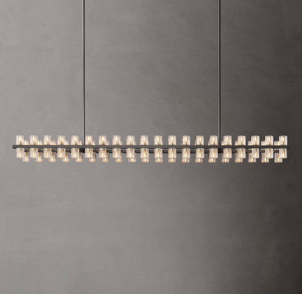 Optical Crystal Gallery Bar Chandelier