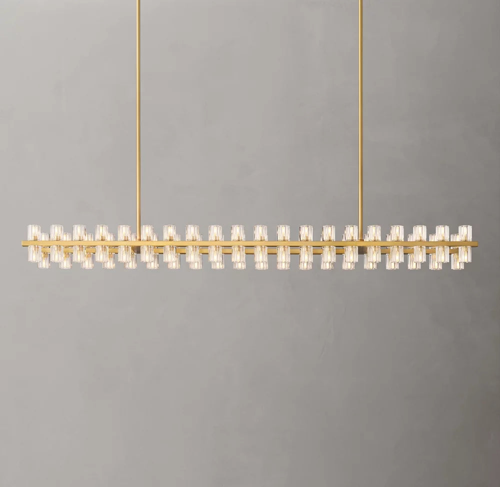 Optical Crystal Gallery Bar Chandelier