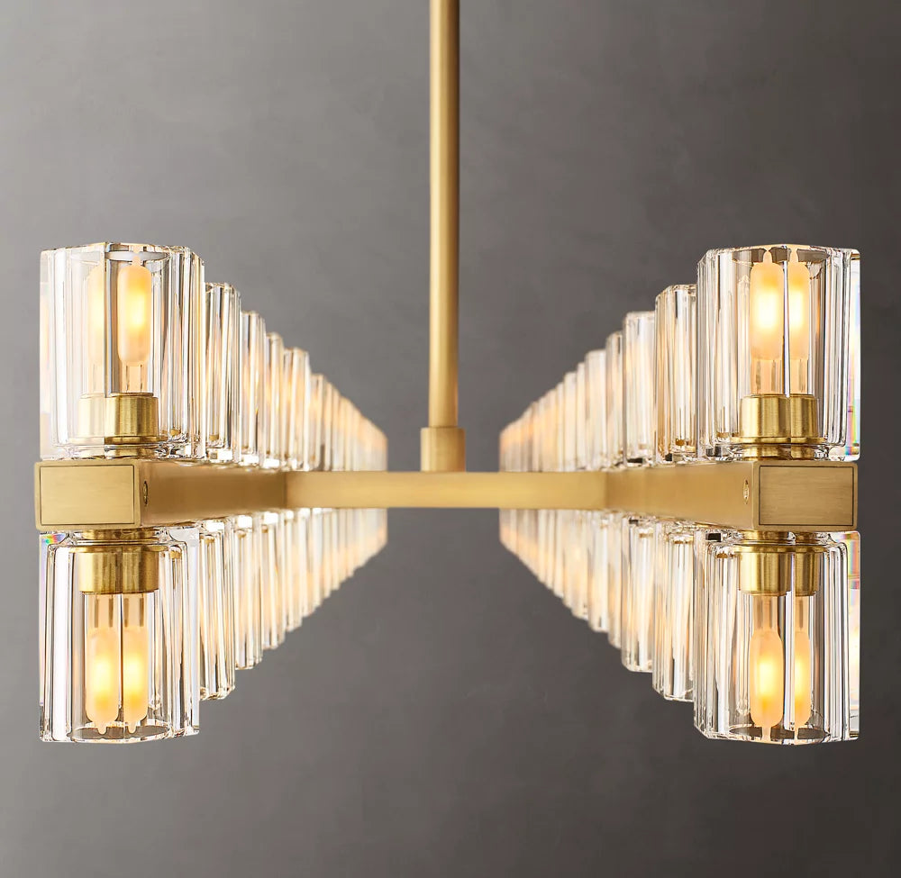 Optical Crystal Gallery Bar Chandelier