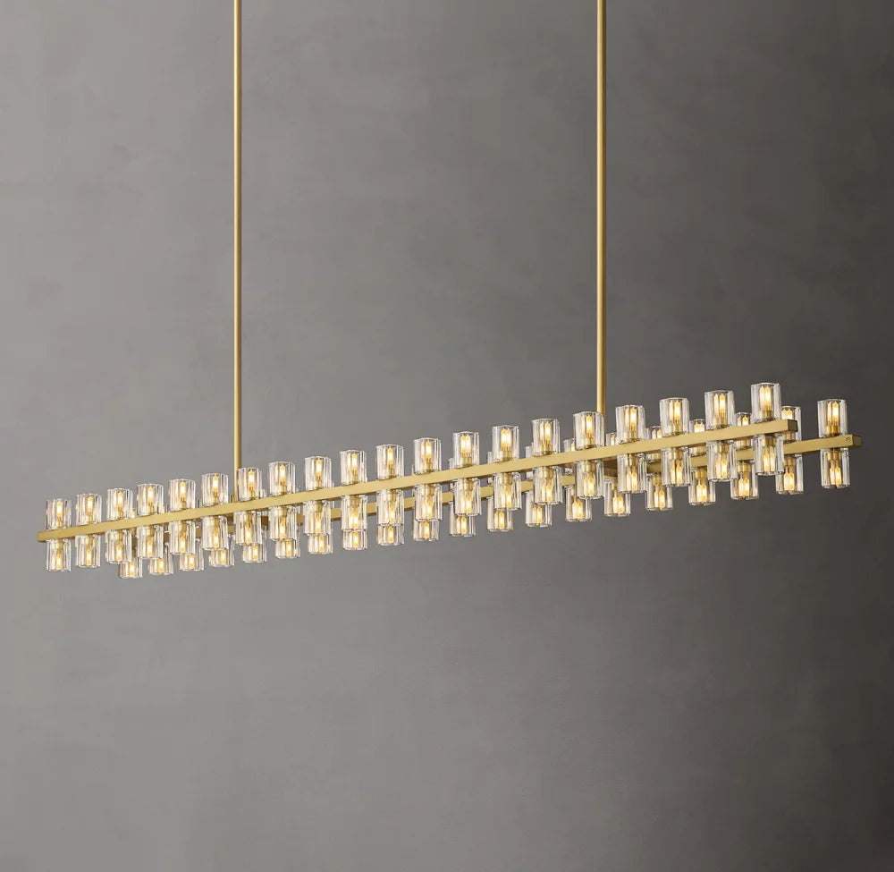 Optical Crystal Gallery Bar Chandelier