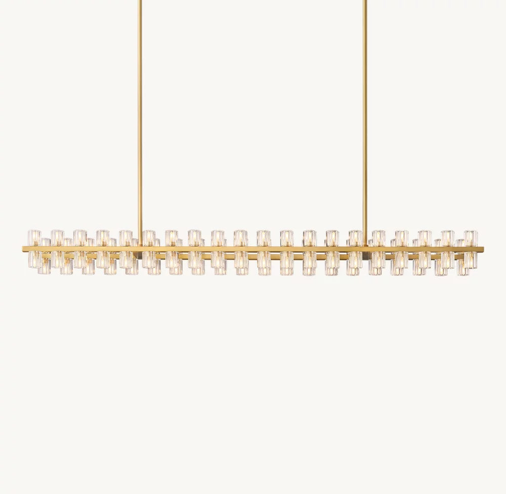 Optical Crystal Gallery Bar Chandelier