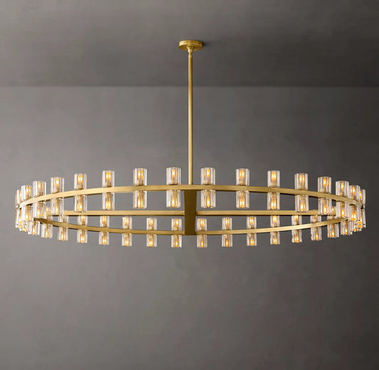 Optical Crystal Halo Gallery Chandelier