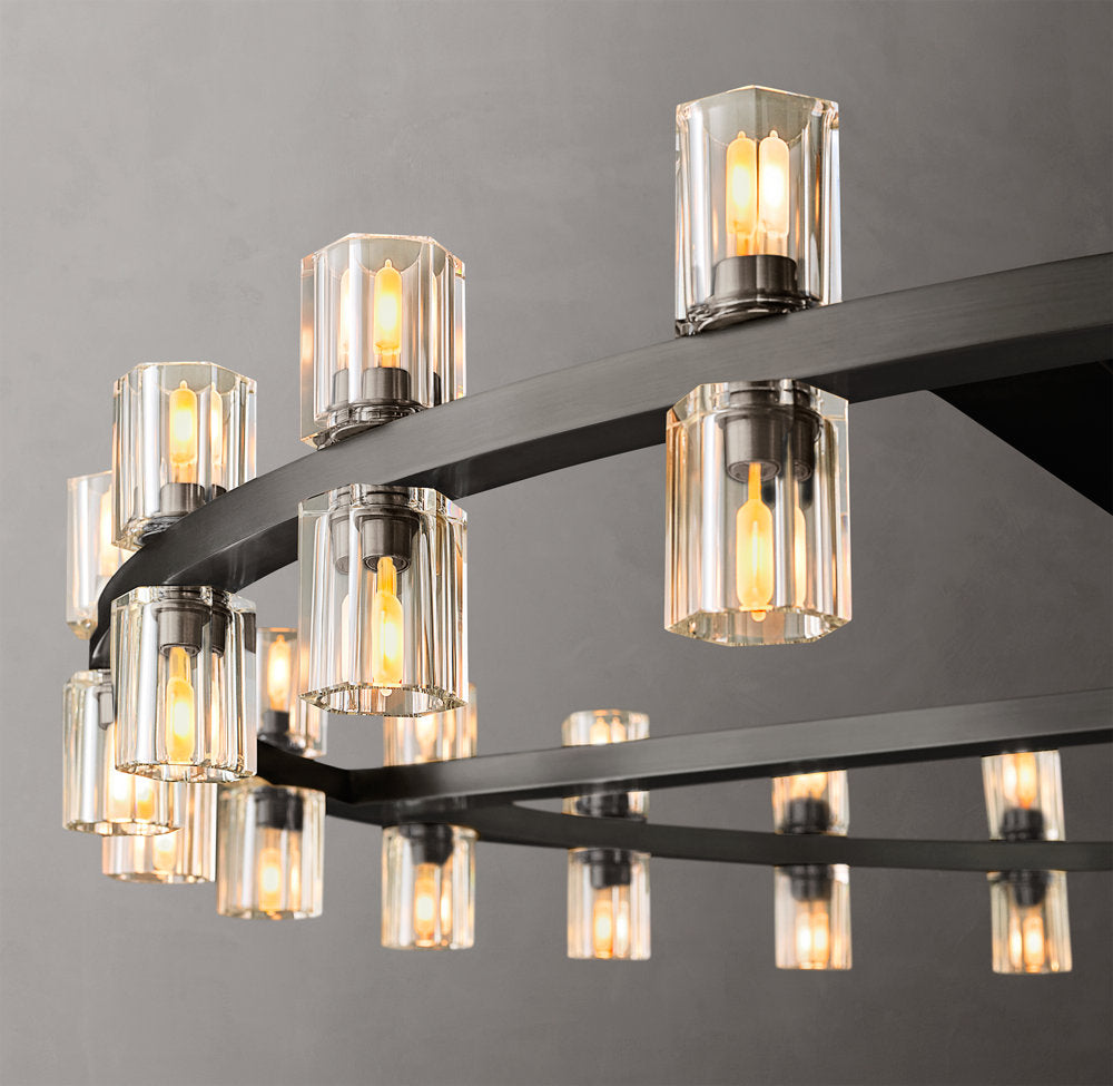 Optical Crystal Radiant Ring Chandelier