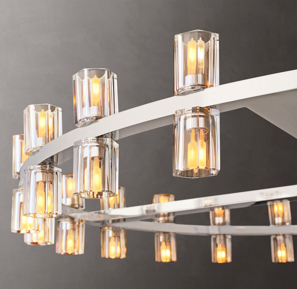 Optical Crystal Radiant Ring Chandelier