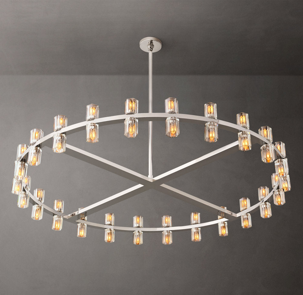 Optical Crystal Radiant Ring Chandelier