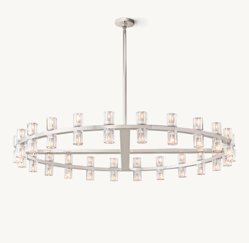 Optical Crystal Radiant Ring Chandelier