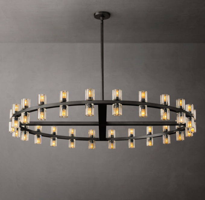Optical Crystal Radiant Ring Chandelier