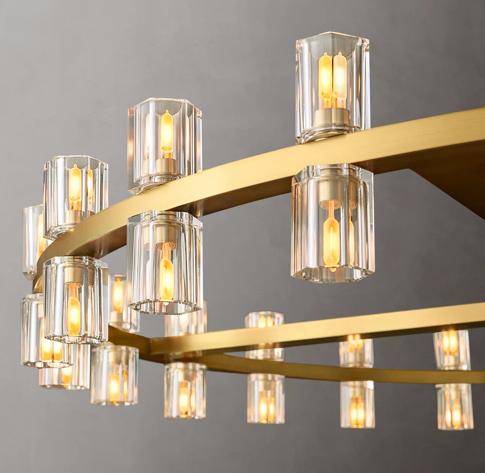 Optical Crystal Radiant Ring Chandelier