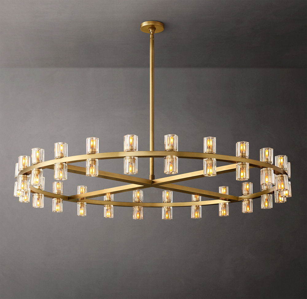 Optical Crystal Radiant Ring Chandelier