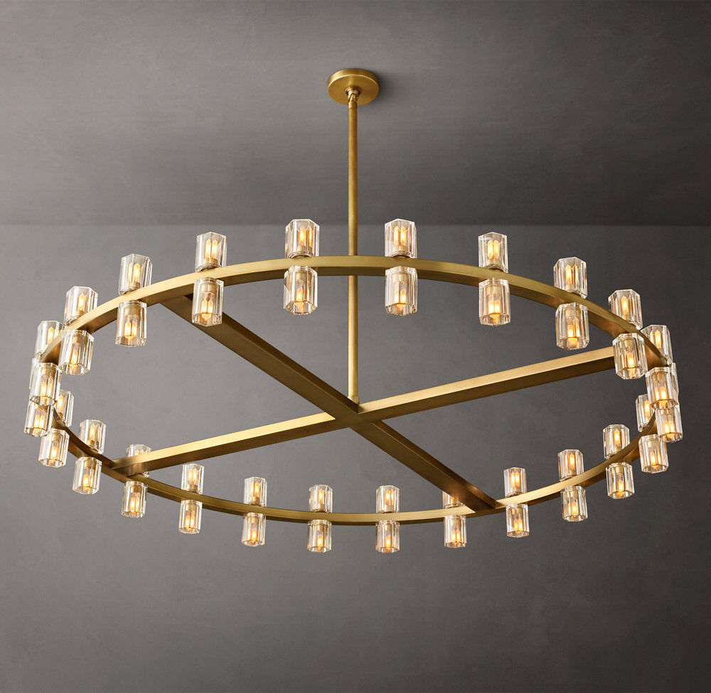Optical Crystal Radiant Ring Chandelier