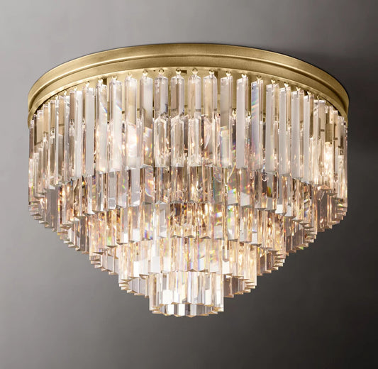Optical Prism Crown Flush Mount