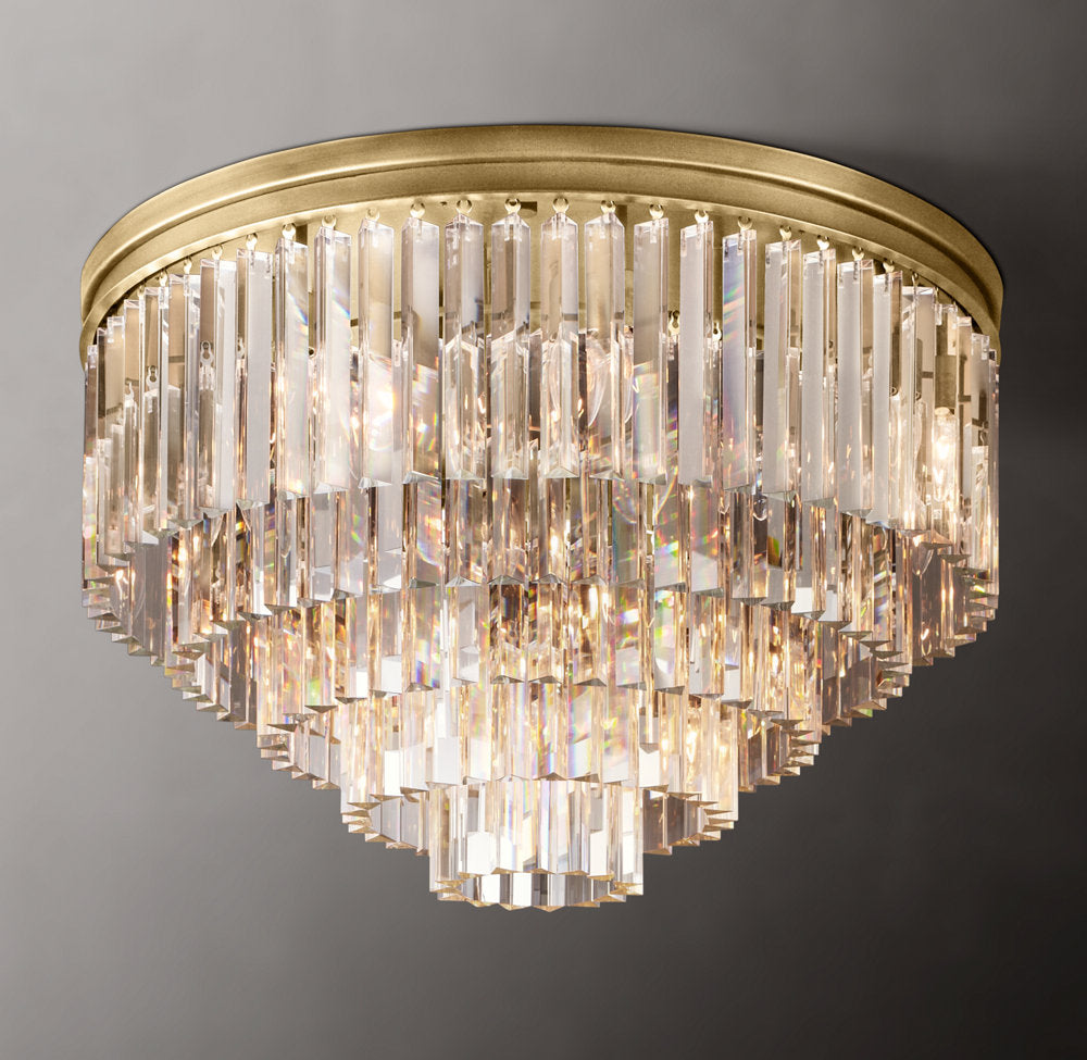 Optical Prism Crown Flush Mount