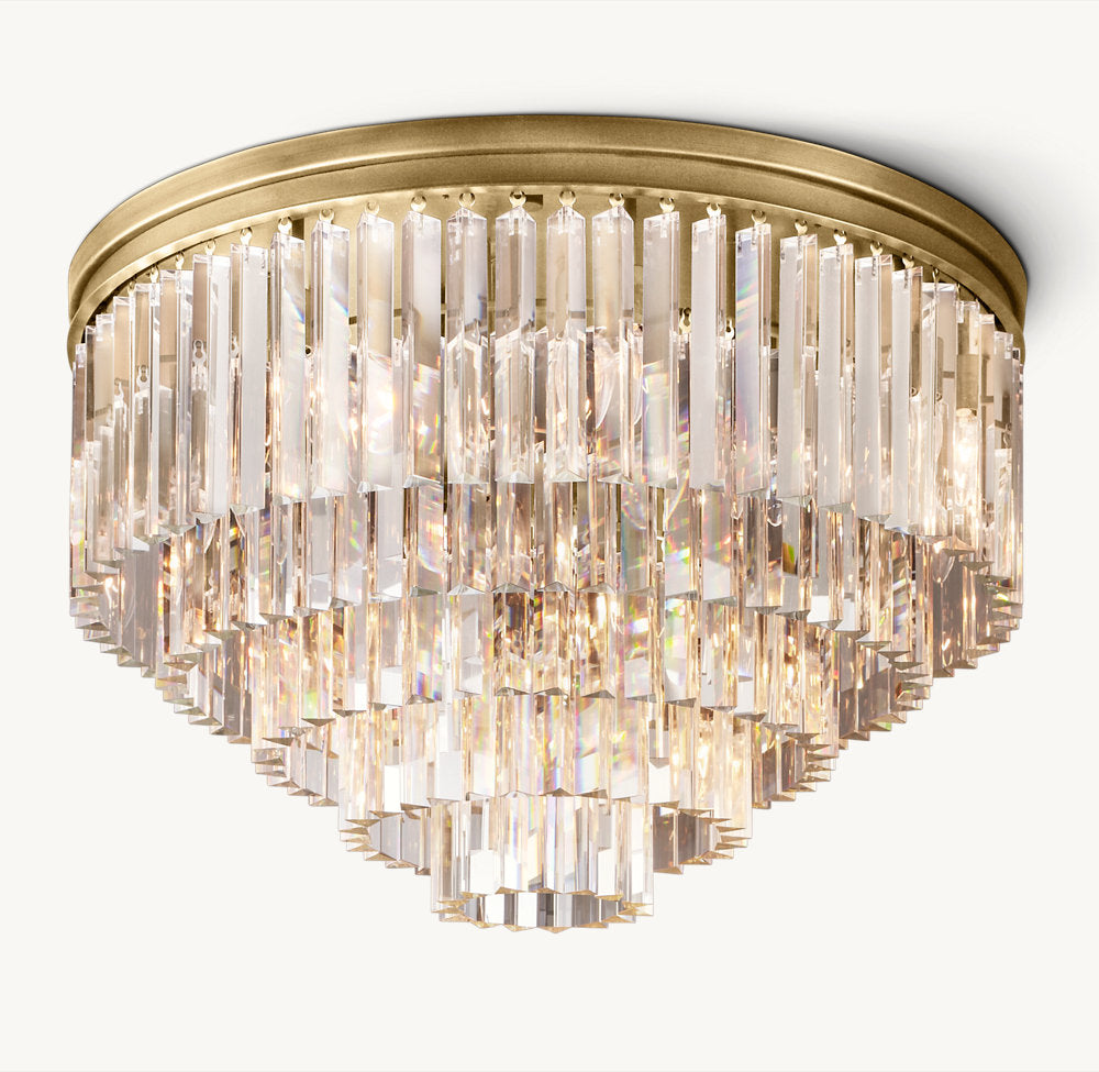 Optical Prism Crown Flush Mount