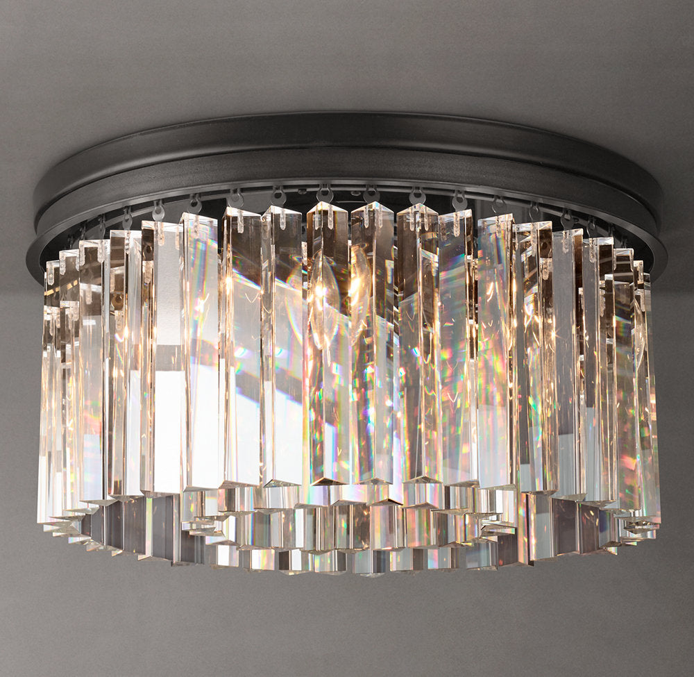 Optical Prism Halo Flush Mount