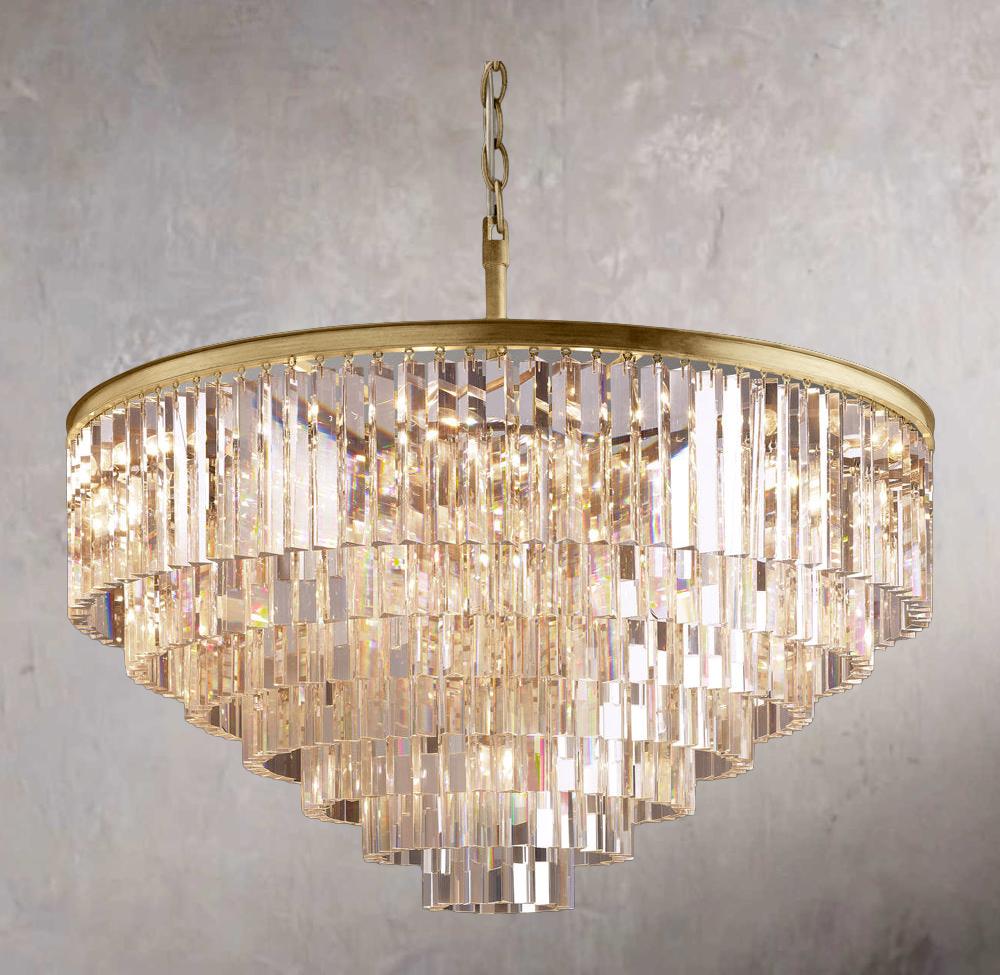 Optical Prism Multi-Ring Chandelier