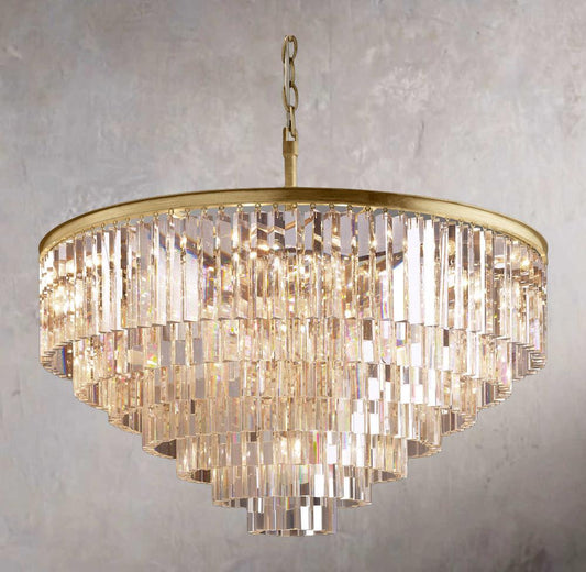 Optical Prism Multi-Ring Chandelier