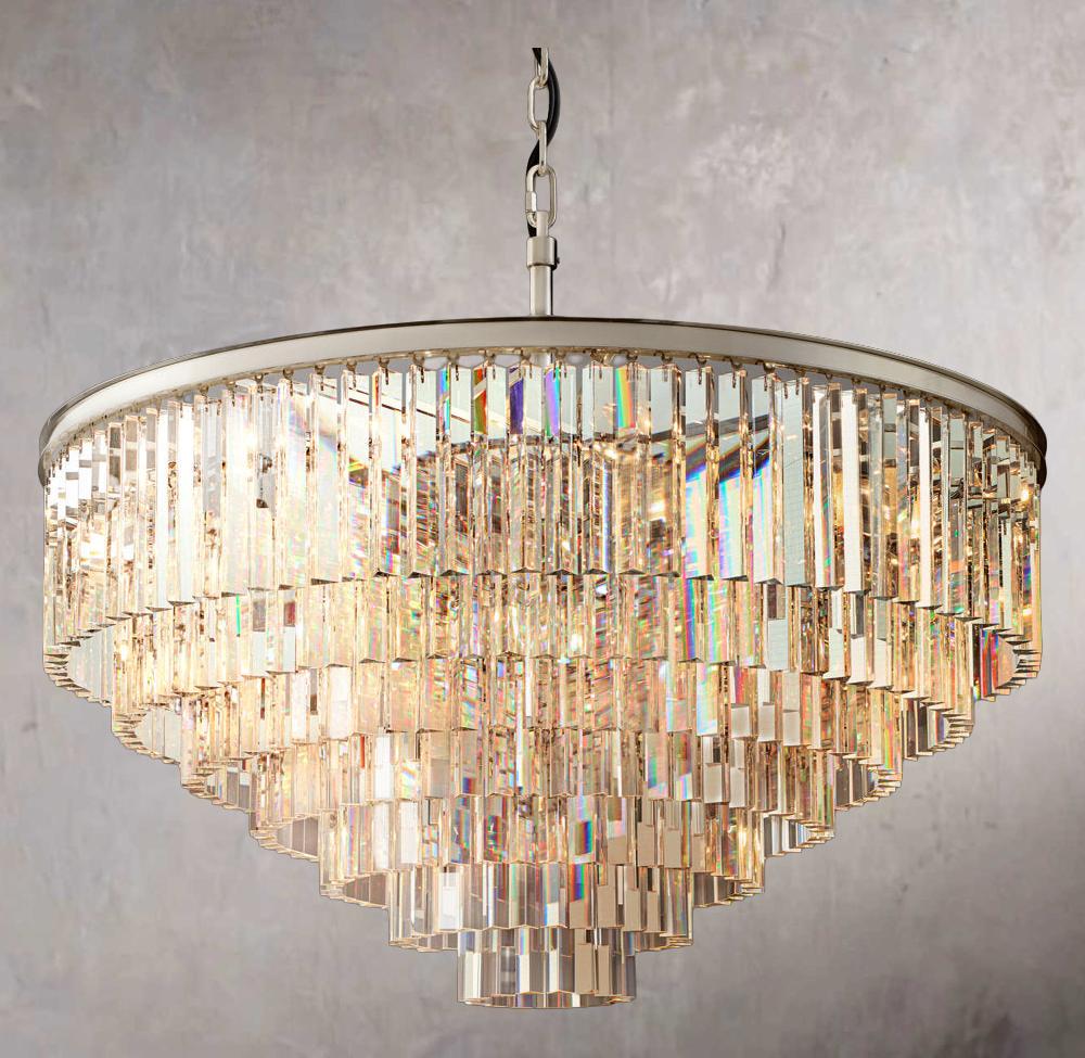 Optical Prism Multi-Ring Chandelier