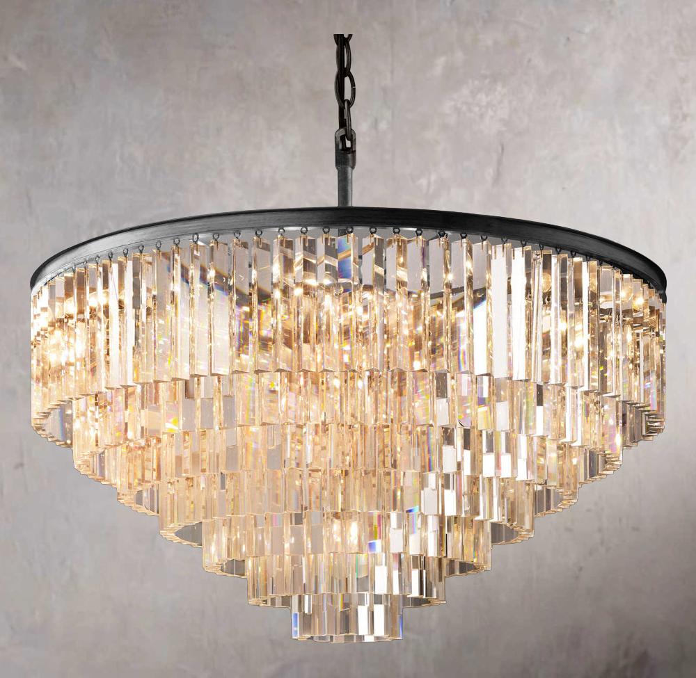 Optical Prism Multi-Ring Chandelier