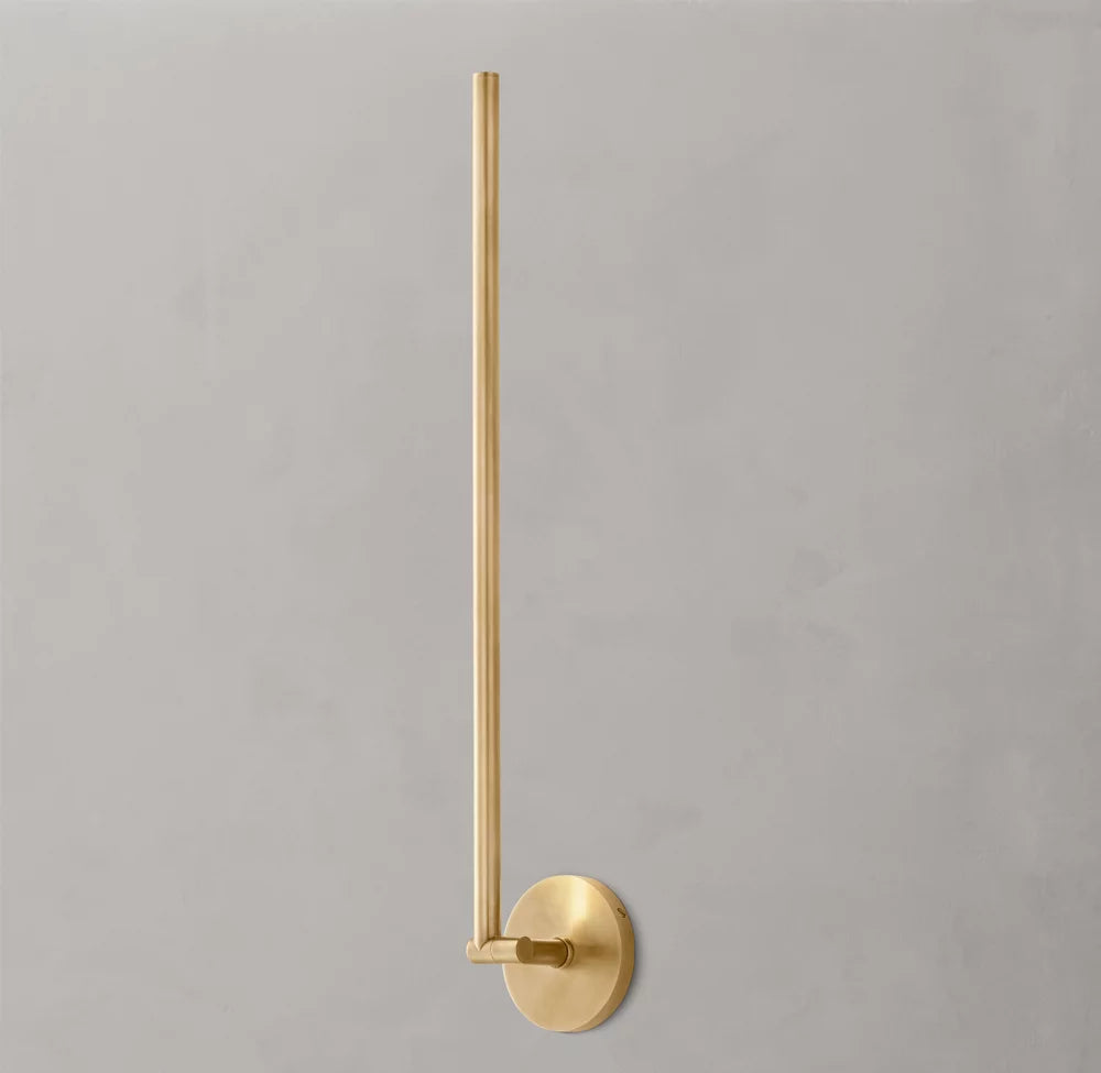 Pivoting Brass LED Task Sconce