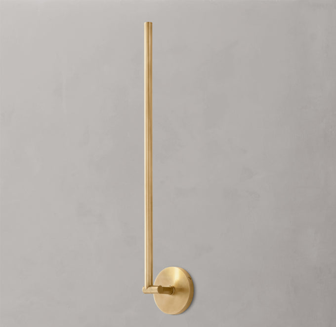Pivoting Brass LED Task Sconce