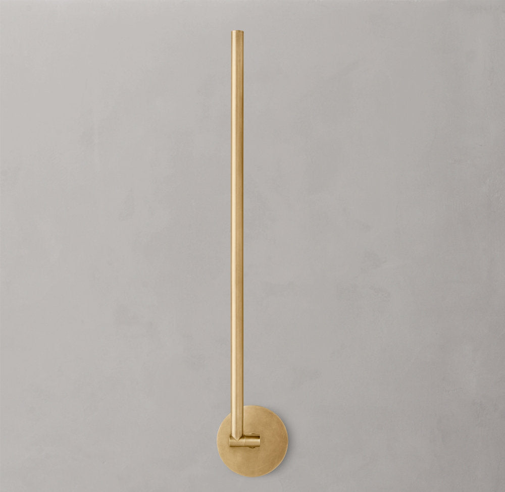 Pivoting Brass LED Task Sconce