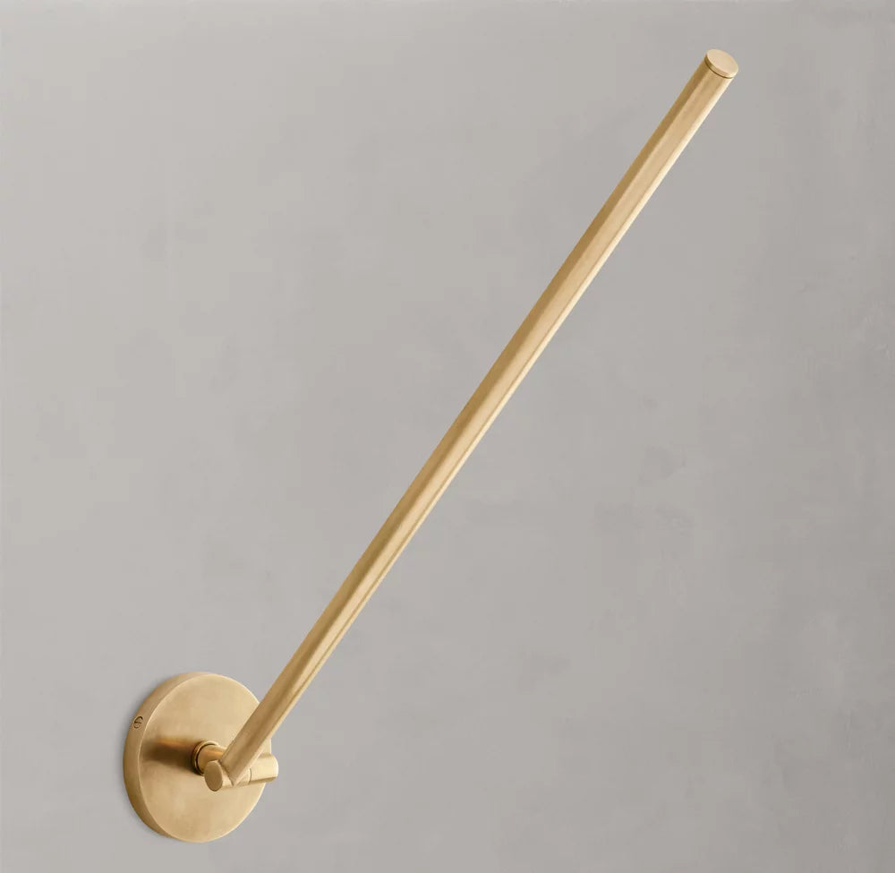Pivoting Brass LED Task Sconce