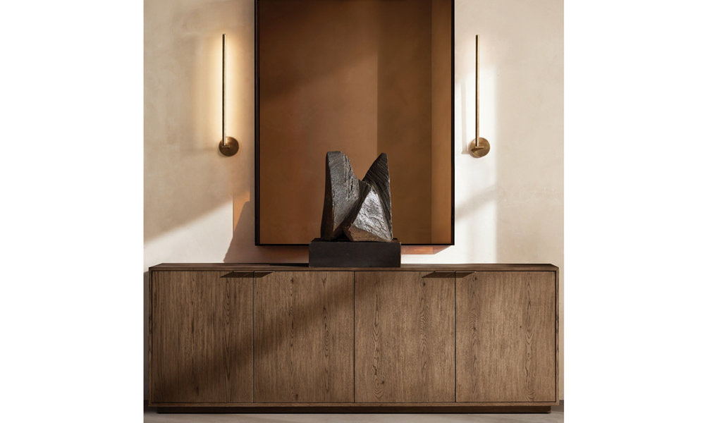 Pivoting Brass LED Task Sconce