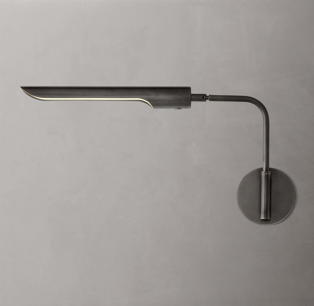 Plug-In Brass LED Reading Sconce