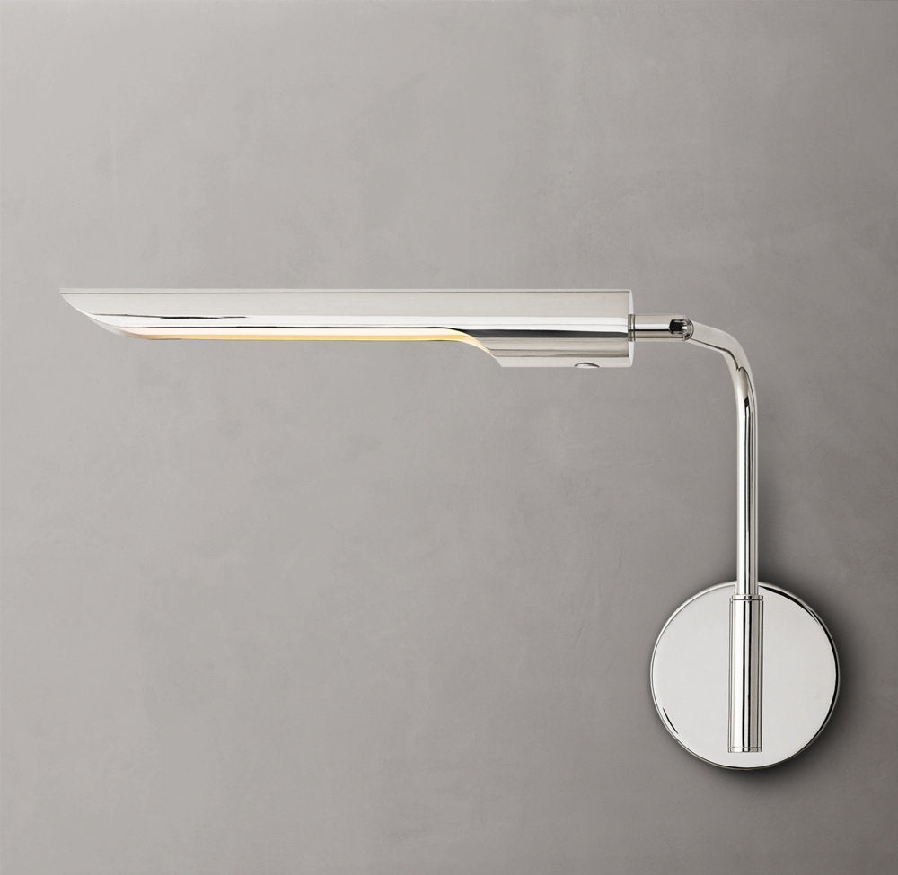 Plug-In Brass LED Reading Sconce
