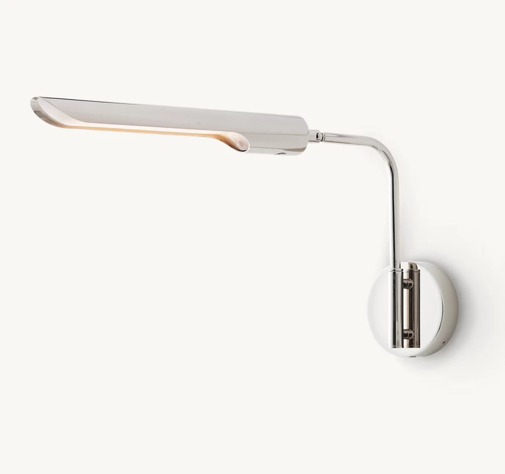 Plug-In Brass LED Reading Sconce