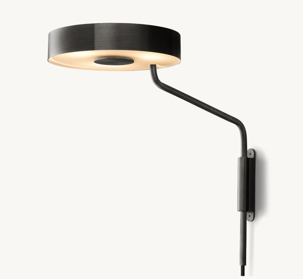 Plug-In Brass Rotating Task Sconce